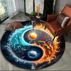 Animal Tiger Printed Circular Carpet Dragon Lion Tree of Life Living Room Bedroo Computer Chair Floor Mat Home Decoration Carpet