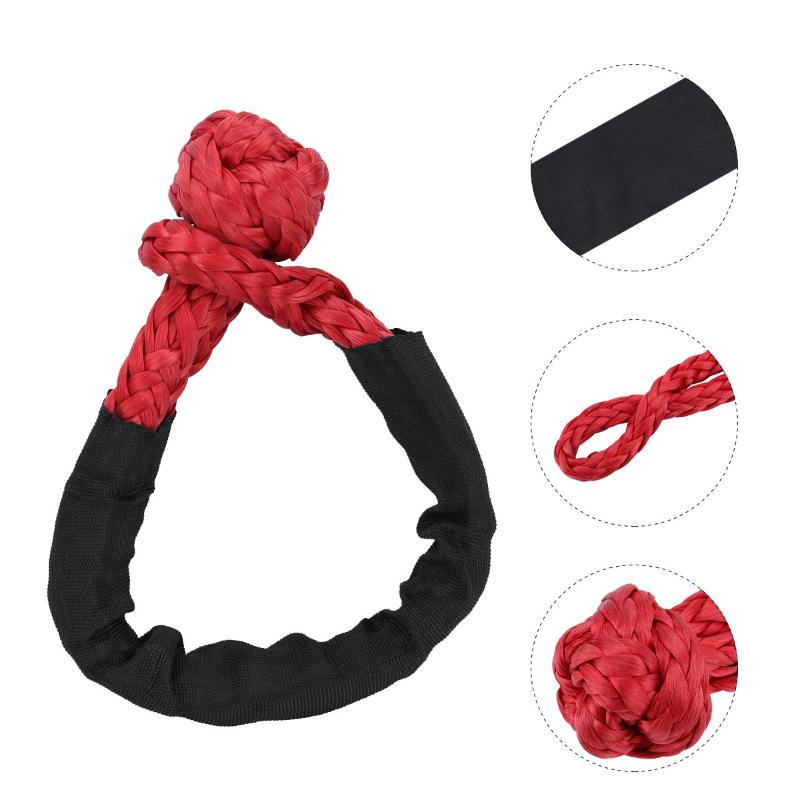 Мягкая скоба Синтетический трос Сверхпрочная Внедорожная буксировочная скоба Строп с защитной оплеткой для Джипа Грузовика Внедорожника