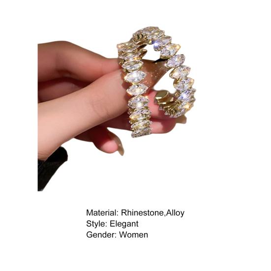 1 пара женских серег-колец с блестящими стразами, круглые роскошные женские серьги для подарка