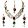 Latest Stylish 18k Gold Plated Traditional Kundan Necklace Jewellery Set for Women