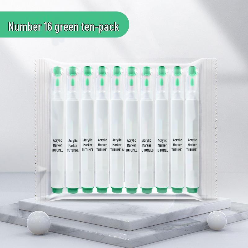 Набор водостойких художественных маркеров одного цвета, 36 штук - Черный, Белый, Красный непрозрачный - Идеально для детского рисования