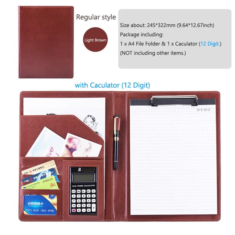 Папка-регистратор Padfolio Man PU Padfolio формата A4, портфель, держатель для деловых документов, металлический планшет, органайзер для документов, офис