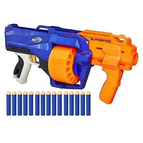 Бластер Nerf Elite SurgeFire - NERF - Синий - Вращающийся барабан на 15 стрел - Дальность 27 м