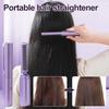 Rechargeable Hair Straightener 2 In 1 Fast Heating Comb Portable Lazy Wireless Hair Hot Comb  Women
