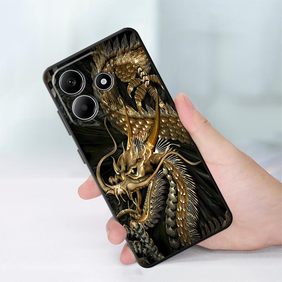 Чехол для телефона для Xiaomi Redmi Note 14 A3 A1 A2 A5 A4 11S 14C 12C 13C 13 Pro Plus 10 12S 9 8 7 12 11 Pro K80 K40 Тигр Дракон