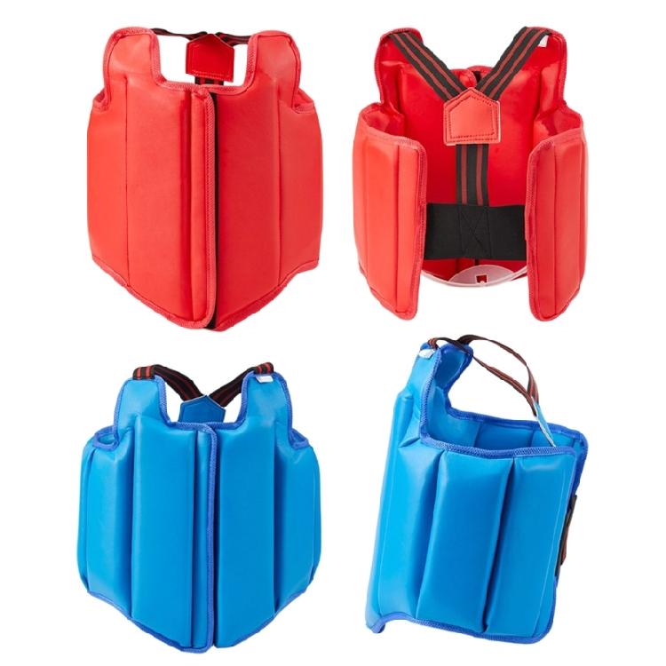 Karate Training Chest Guard Oxford Cloth and PU Texture Lined Impacts Protections Adjustable Straps Chest Protectors