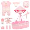 Набор кукольной одежды из 10 предметов Портативный набор аксессуаров для куклы-младенца с люлькой, подгузником, пустышкой, бутылочкой для кормления для детей и малышей
