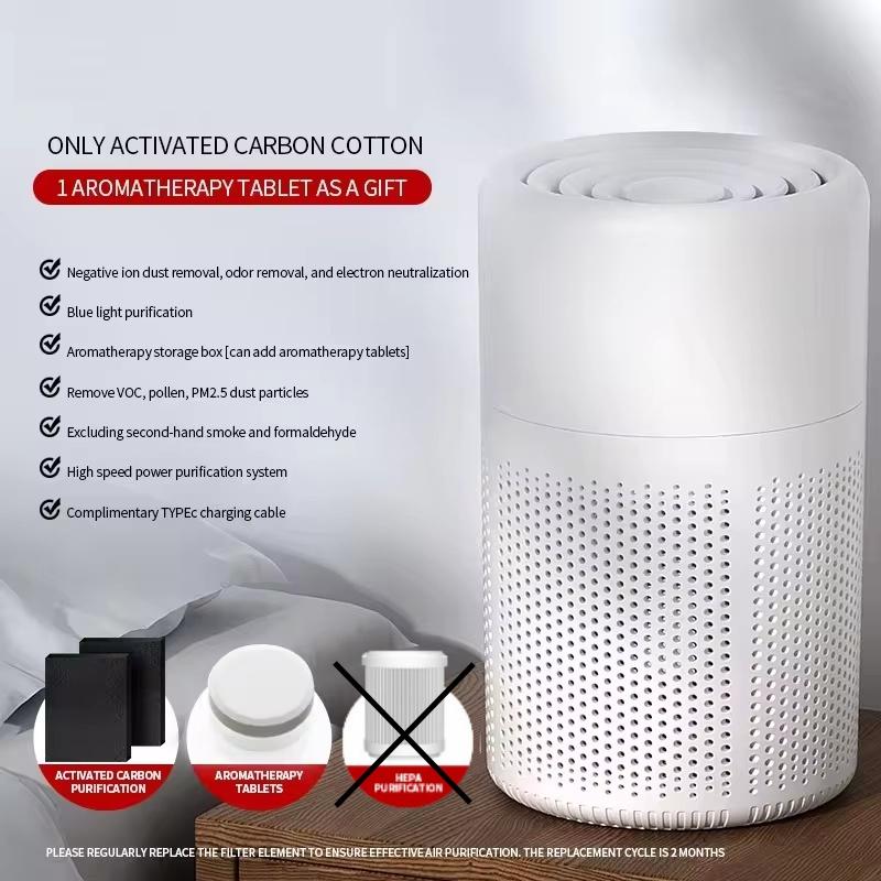 2024 New Household Air Purifier Quickly Removes Odors Blue Light Anion Fresh Air Can Add with Essential Oil Indoor Deodorizer