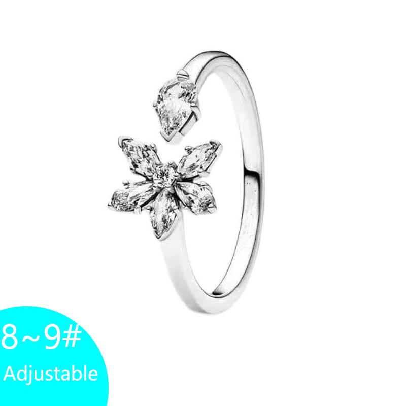 925 Silver Rings Stackable Infinite Heart Flower Crown Trinkets For Women Original Wedding Ring Jewelry Gift