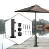 Patio Umbrella Stand Heavy Duty Metal Adjustable Flag Pole Holder Umbrella Tube Mount for Backyard Garden Patio Pool Deck