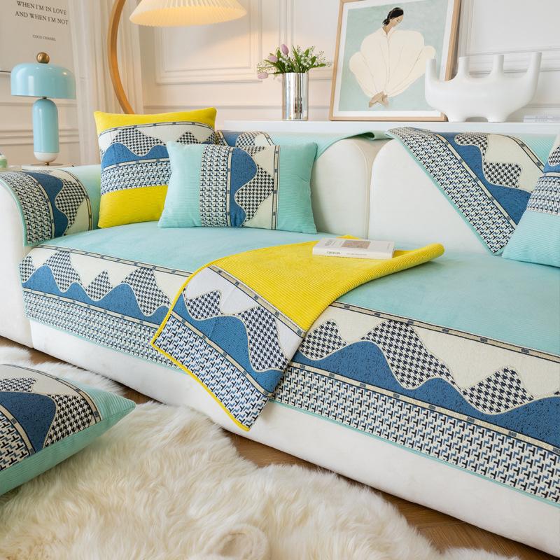 Простая подушка для дивана на все времена года, нескользящий чехол для дивана, высококачественный чехол для полотенца, утолщенный шезлонг «три в одном»