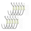 10/20/30Pcs Luminous Live Shrimp Fixing Hook Heavy Duty Metal Barbed Fishhook Freshwater Saltwater Catfish Bass Fishing Hook Fishing Accessories
