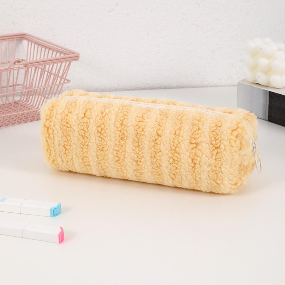 Plush Plush Pencil Case Large Capacity Stationery Organizer New Storage Bags