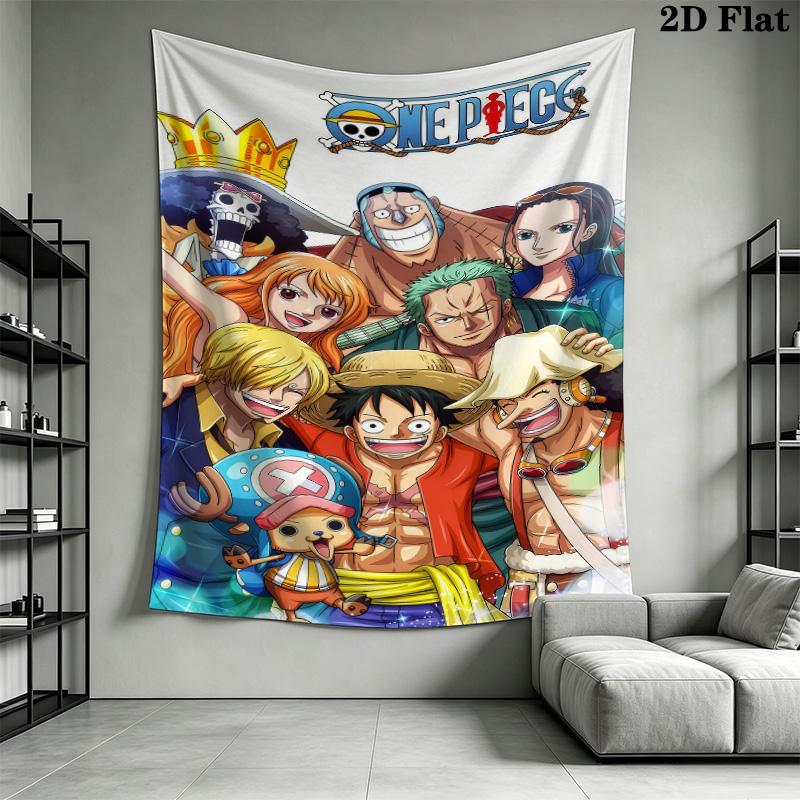 Тканевое панно с Манки Д. Луффи из One Piece Эстетичное настенное панно Печатный тканевый плед Декоративные панно для спальни гостиной Домашний декор