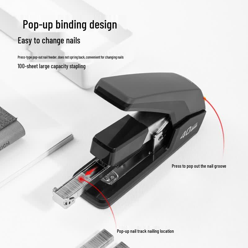 Deli 0478 Ergonomic 40-Sheet Stapler