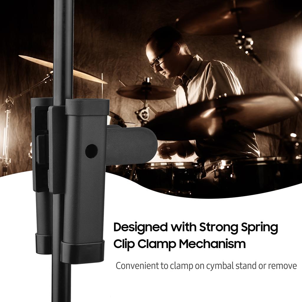 Держатель для барабанных палочек Держатель для щеток Захват для барабанных палочек Держатель для палочек Механизм с сильным пружинным зажимом Противоскользкий