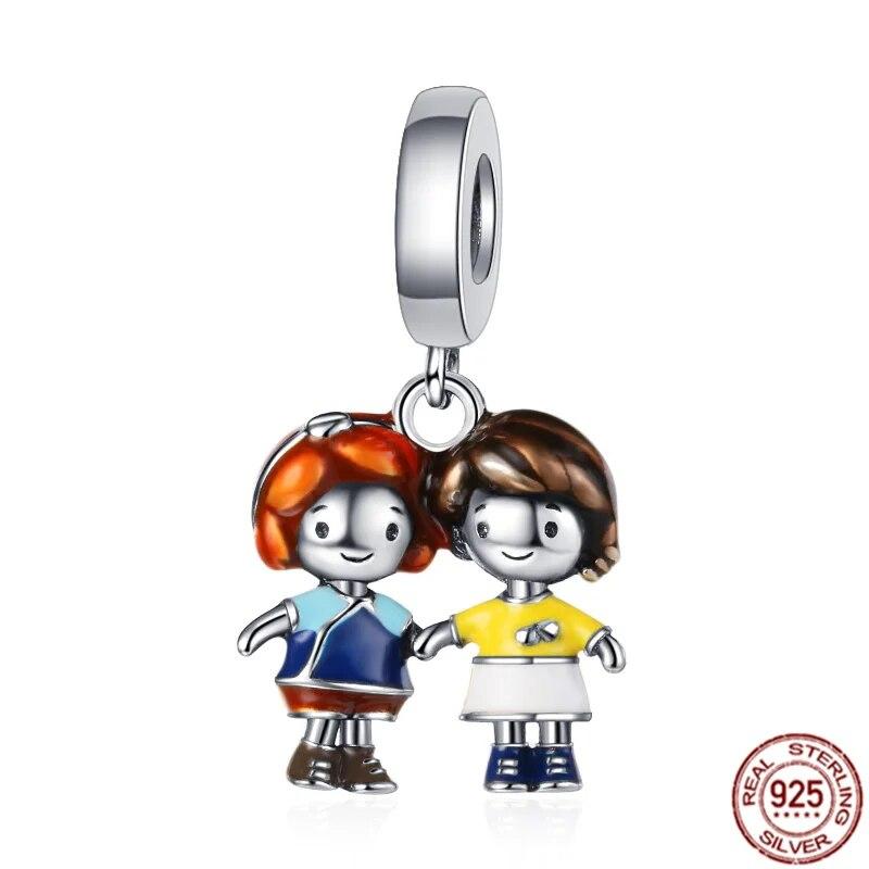 New 925 Sterling Silver Pink Butterfly Spiritual Dreamcatcher Charm Bead Fit OriginalNew Bracelet DIY Jewelry Gift