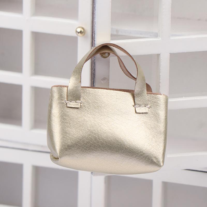 Милая мини-сумка из искусственной кожи, сумка для миниатюрной куклы, игрушки, декор, подарки для детей