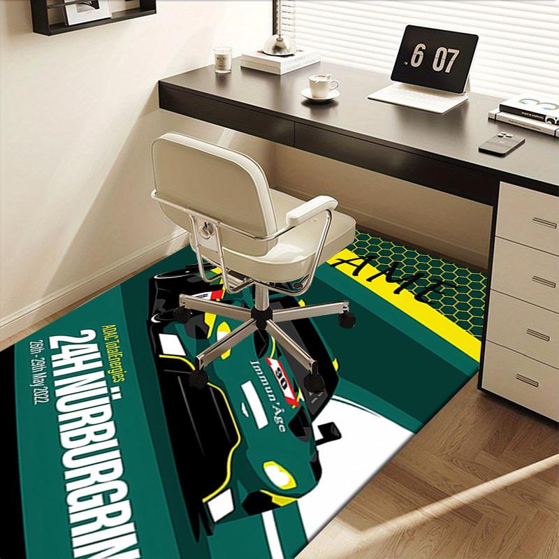 Race, Speed, Nürburgring Office Carpet Soft Polyester Entrance Carpet Washable Non slip Machine Wash