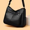 Women's Crossbody Bag Multi-Layer Bag Soft Leather Middle-Aged Mother Shoulder Bag