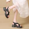 Модные женские сандалии на массивном каблуке, летние новинки, корейская версия, сандалии на толстой подошве с перекрестными ремешками, уличные сандалии с открытым носком, легкие повседневные сандалии