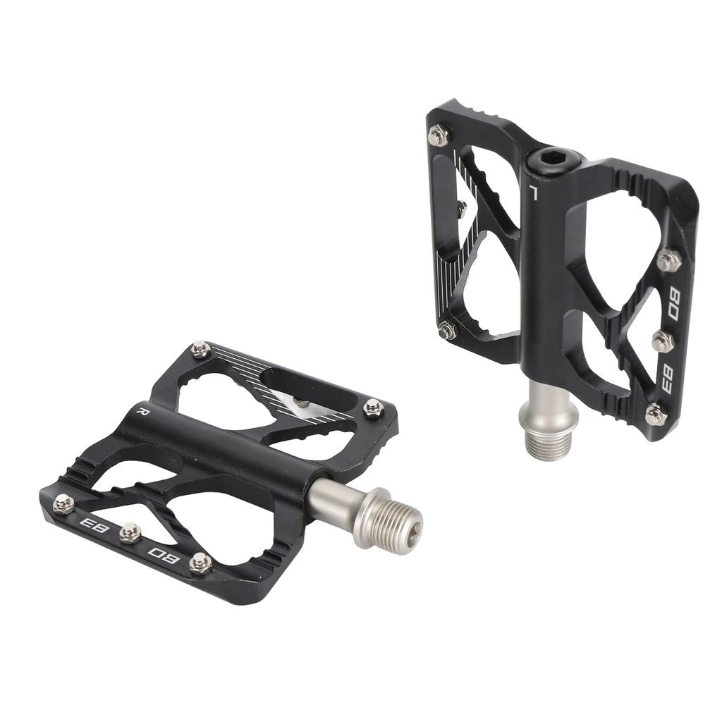Aluminum Alloy Bicycle Pedals CNC Machined 3 Bearings Flat Bike Pedals with Removable Anti Skid