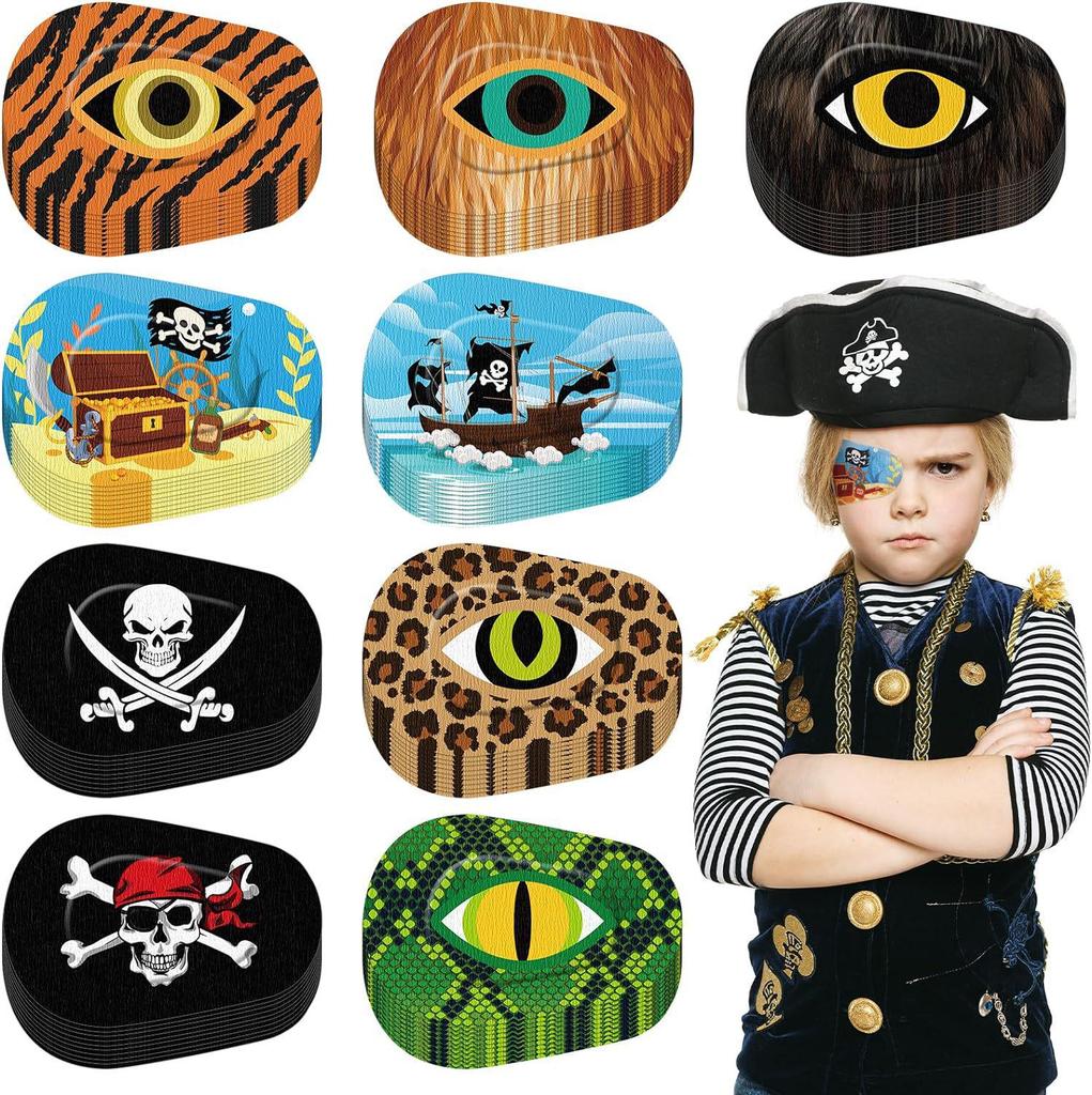 Детский окклюдер для лечения амблиопии - Дышащий, Полное покрытие, Мультяшный дизайн, Коррекция одного глаза при косоглазии