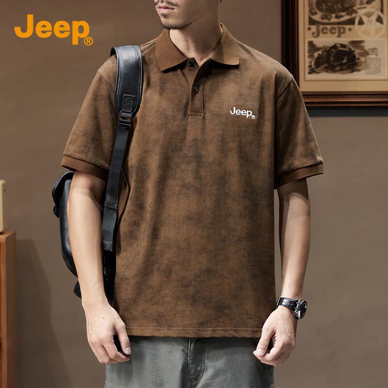 Jeep Мужская футболка-поло с коротким рукавом из 100% хлопка