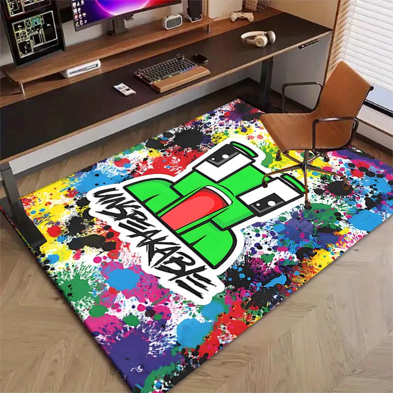 Unspeakable Polyester Carpet, Soft Indoor Mat for Office Chair, Living Room, Computer Desk - Decorative Home Office Rug Design