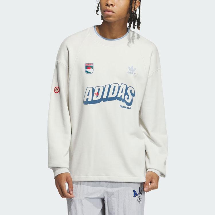 adidas Спортивная толстовка Originals с буквенным принтом и логотипом, мужские топы, трек-серый IN0973