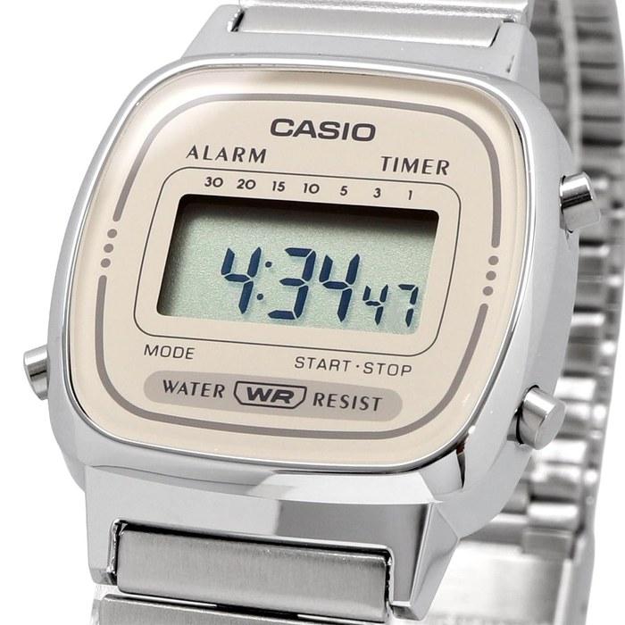 Casio LA670WEA-8A Women's Digital Watch - Silver/Light Beige