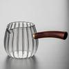 Бытовая большая емкость с деревянной ручкой, полосатая утолщенная чашка с высоким содержанием кремния и борного стекла, чашка для чая, чайный сервиз кунг-фу