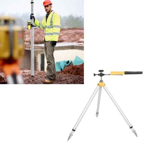 Adjustable Total Station Tripod, Total Station Prism Pole Bracket, Total Station Prism Pole Support, 62-88cm Retractable Height, Aluminum Alloy, Adjus