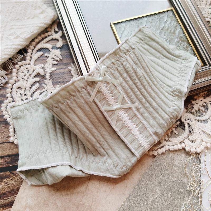 Cute and Comfortable Bow Cotton Wrap Hip Low-rise Panties for Women