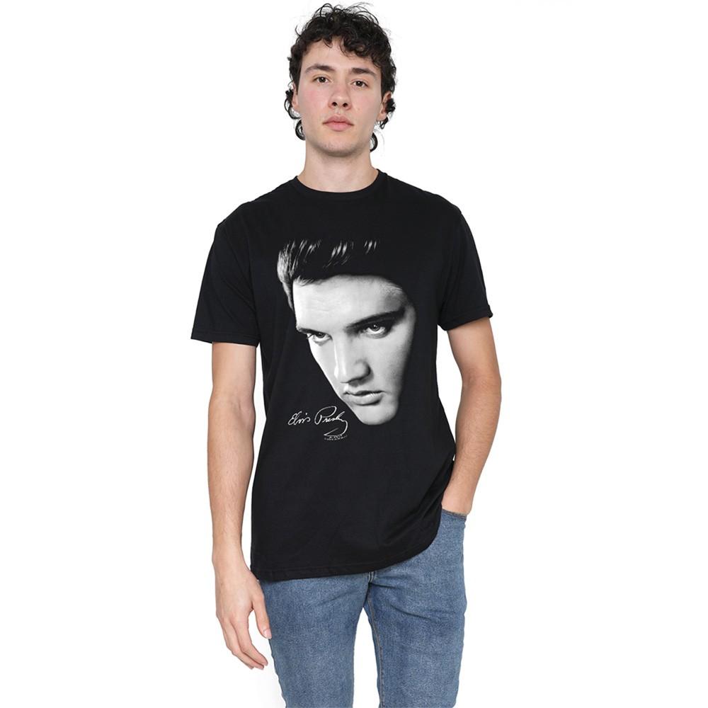 Elvis Presley Face Unisex T-Shirt S-5XL, Black