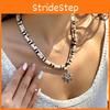 Beach Style Starfish Shell Pendant Necklace For Women With Geometric Alloy Charm