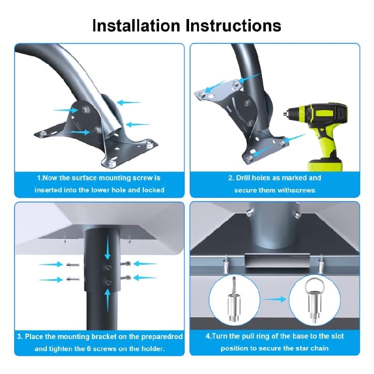 Прочный Настенный Кровельный Кронштейн Для Спутникового Ресивера V4 Металлический Железный Коррозионностойкий Крепеж