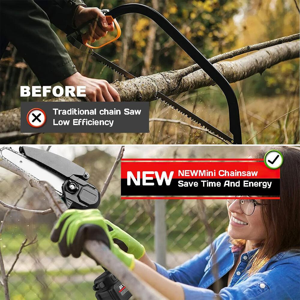 6-дюймовая мини-электропила ручная портативная аккумуляторная литиевая садовая деревообрабатывающая электрическая цепная пила режущий электроинструмент