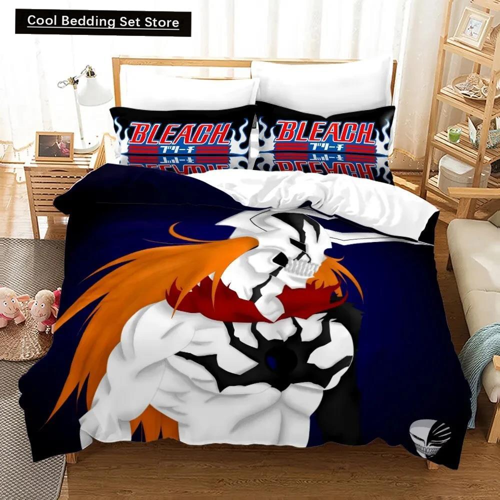 3D аниме Bleach Kurosaki Ichigo пододеяльник наволочка комплект постельного белья двуспальный твин полный двуспальный двуспальный двуспальный комплект постельного белья для взрослых и детей пододеяльник