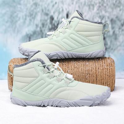 Новые пятипалые спортивные хлопковые туфли для улицы мужские и женские бархатные теплые ботинки износостойкие зимние утолщенные парные ботинки