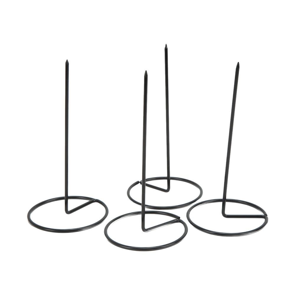 4Pcs Black Receipt Stabber Stable Ticket Holder Straight Desk Receipt Holder Receipt Storage