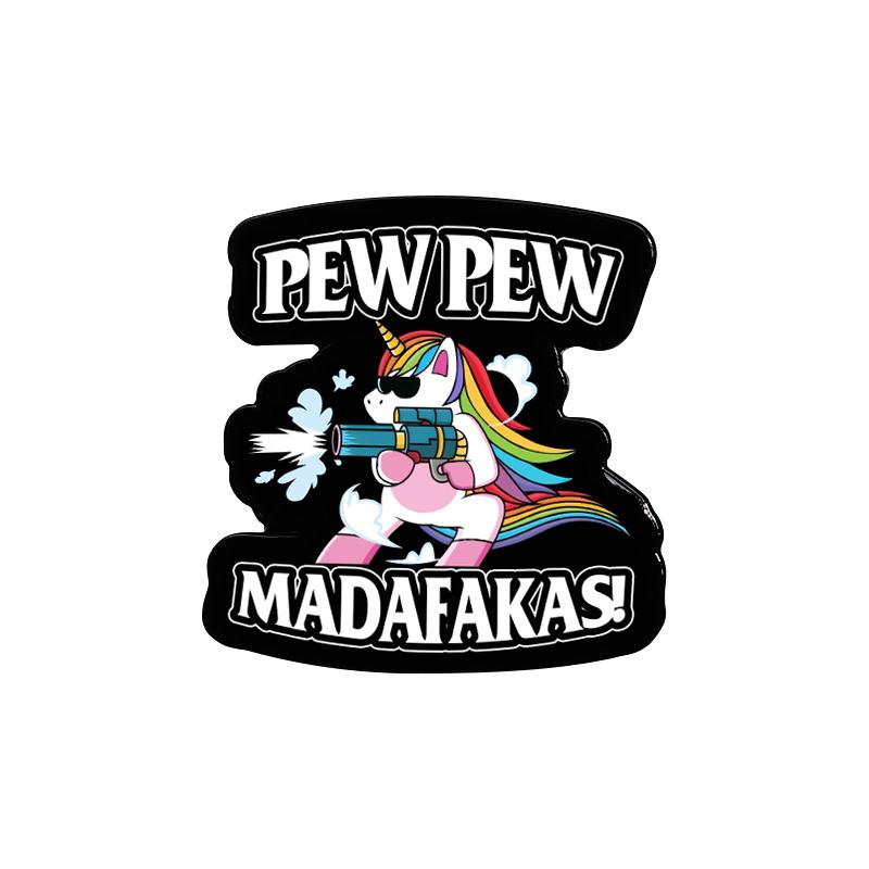 Эмалевая булавка Pew Pew Madafakas с изображением мультяшного кота, утки, лошади, брошь, аксессуары, значок на лацкан рюкзака, украшения в виде животных, подарки для друзей