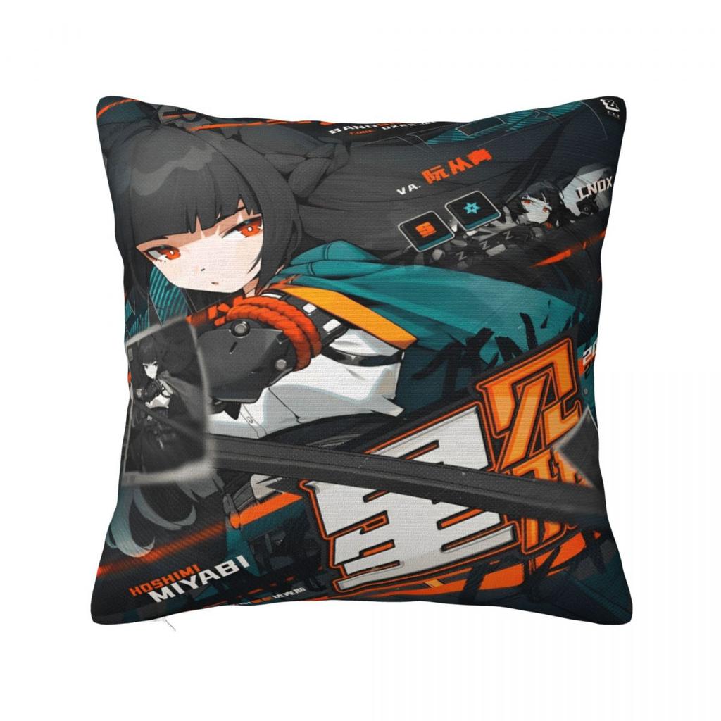 Zzz Deadly Assault Ellen Nicole Miyabi Pillowcases Cushion Cover Zenless Zone Zero Throw Pillow Cover Multiple Sizes