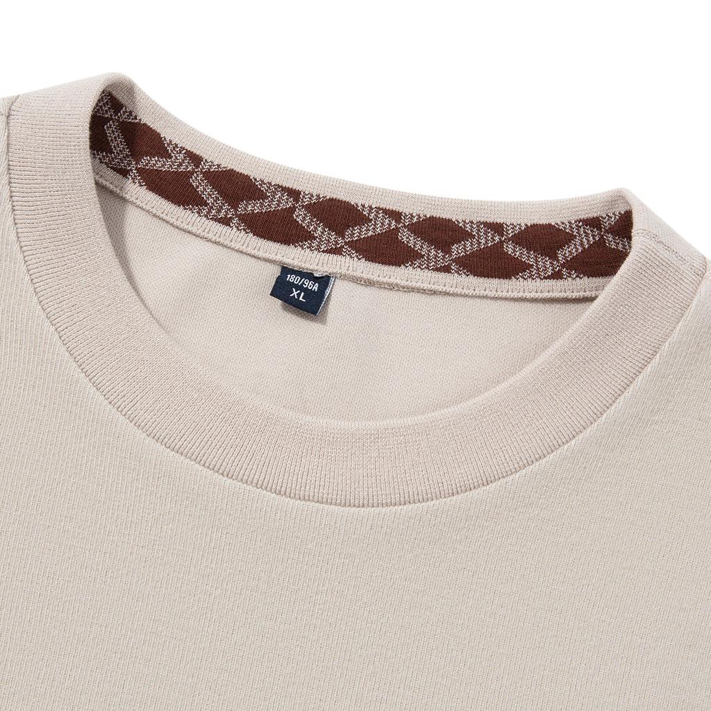 [Modal/Cashmere&Cotton] Spring Business Casual Silk Smooth Comfortable Solid Color Loose Men's Sweatshirt