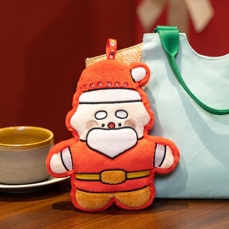 Cute Christmas Plush Pendant Cartoon Santa Claus Ornament Christmas Decoration Hanging