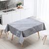 Marble Pattern Table Cloth Home Decor Stain Resistant Waterproof  Decoration Rectangular Kitchen Fireplace Countertop