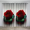 Beautiful Roses Pattern Sunshade Curtains 3D Digital Printed Polyester Curtains Living Room Bedroom Home Decor Curtain 2 Panel