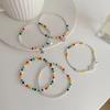 925 Silver Rainbow Beaded Bracelet Cute Little Bear Cloud Bracelet Women's Vintage Fashion Handwear Temperament Jewelry