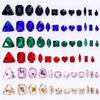 Sliver Claw Rhinestones Setting Shape Mix Clear Jelly Candy AB Glass Crystal Sew On Rhinestone Wedding Dress Shoes Bags DIY Trim