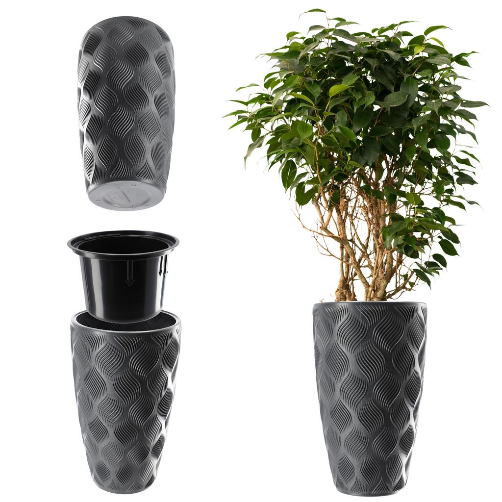 KADAX Кашпо с вкладышем Цветочный горшок Садовый Белый 48,5см